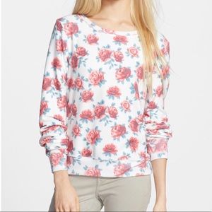 Wildfox Lightweight Floral pullover Sweater
